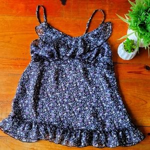 Floral Tank Top Spaghetti Straps